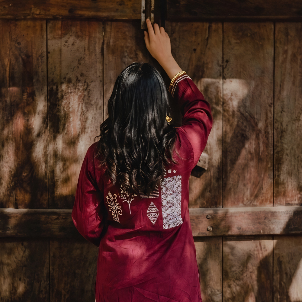 Mehroon Long Shirt