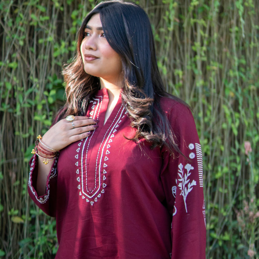 Mehroon Long Shirt