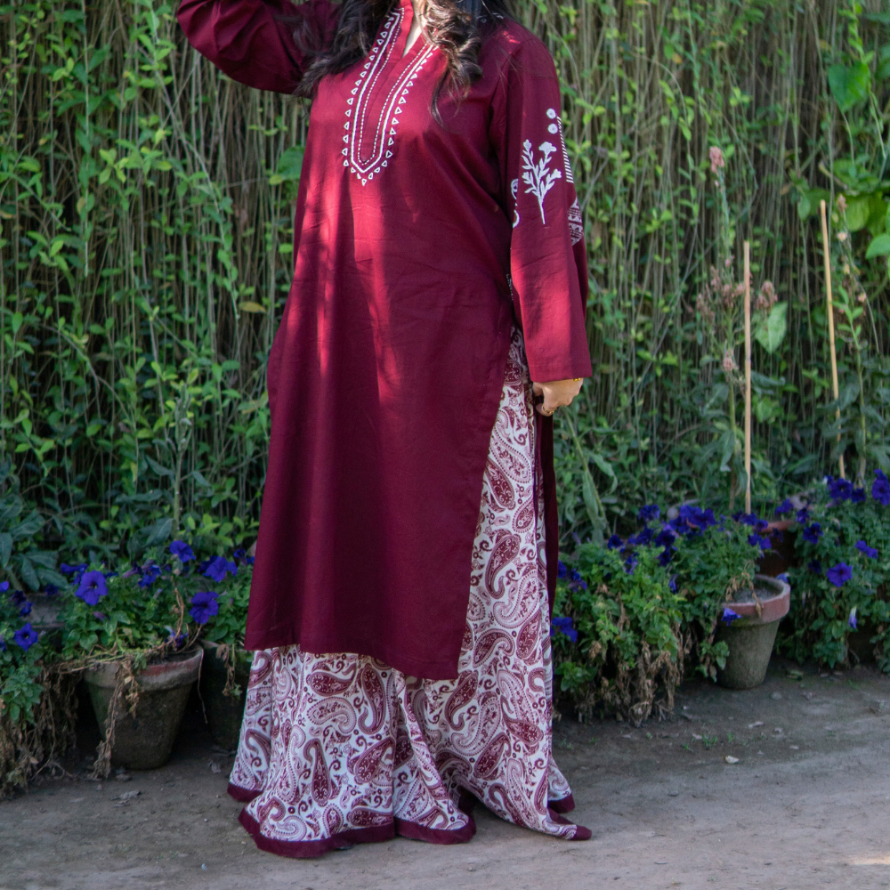 Mehroon Long Shirt